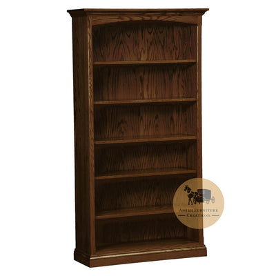 ES Traditional Oak Bookcase 72 inches high with 5 adjustable shelves - Earthtone finish