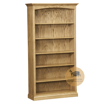ES Traditional Oak Bookcase 72 inches high with 5 adjustable shelves - Granola finish