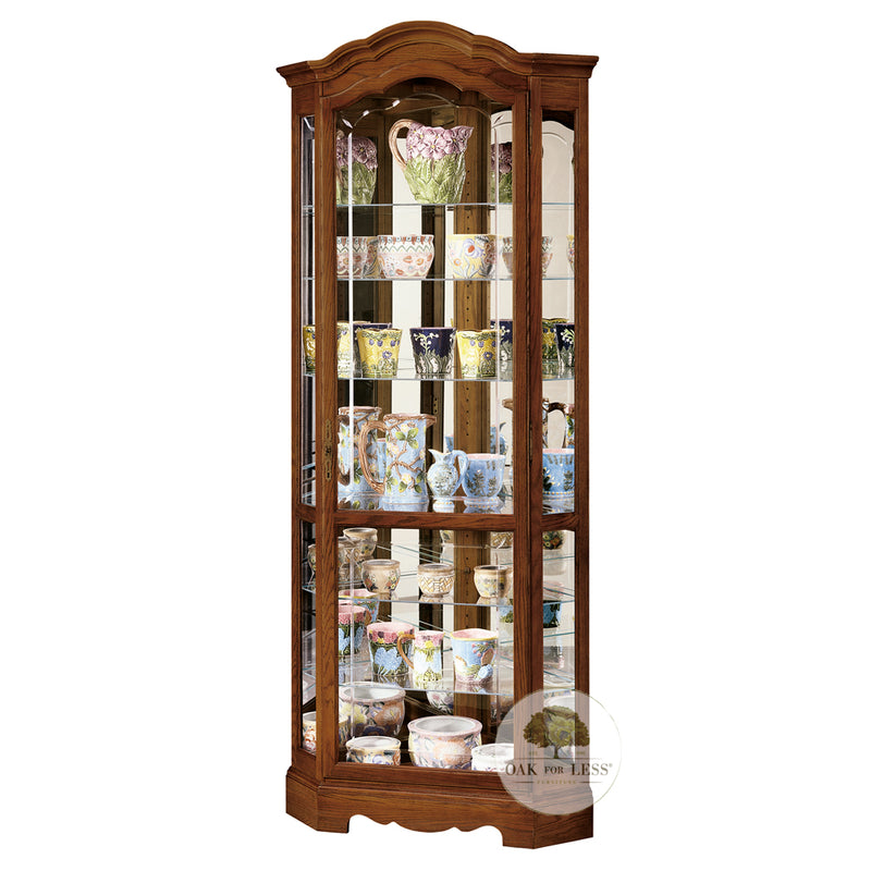 HM-680-250 - Jamestown II Corner Curio - Oak For Less® Furniture